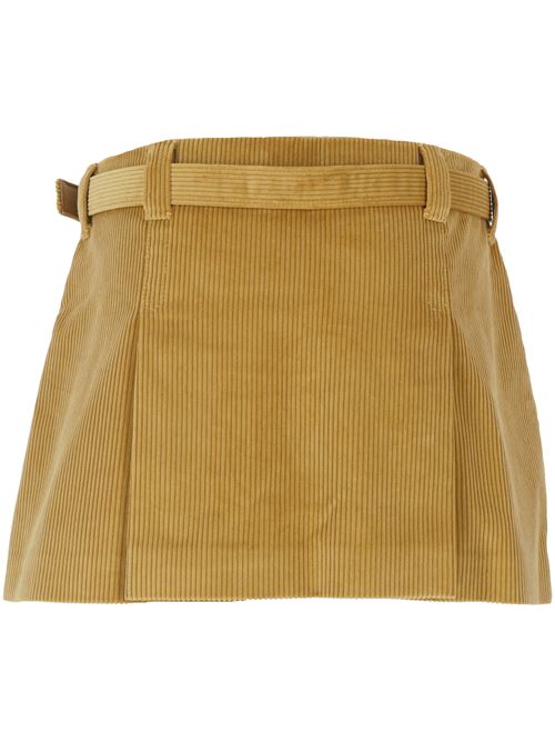 Honey yellow cotton skirt MIU MIU | MG2064S-LMO13I4F0151